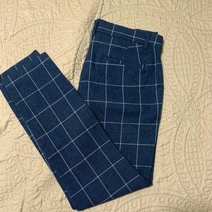 Gap. Skinny Window Pane Dress Pants. Navy. Size 4.